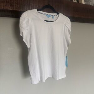White Puff Sleeve Top